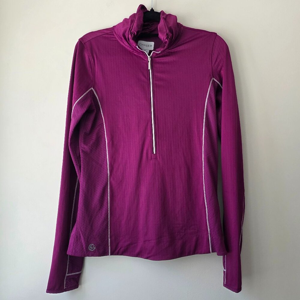 CHASE 54 Golf 1/2 Zip Pullover | Med | Magenta DryFuze Moisture Wicking UPF NWT